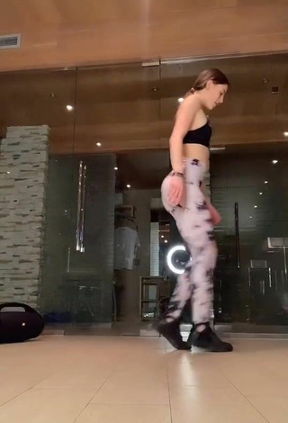 3. Amazing Zava_ly in Hot Black Sport Bra while doing Dance