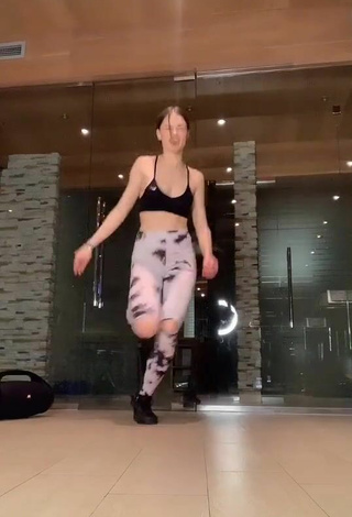 6. Amazing Zava_ly in Hot Black Sport Bra while doing Dance