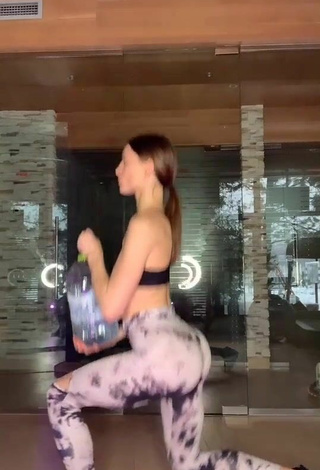 6. Amazing Zava_ly Shows Butt while doing Fitness Exercises