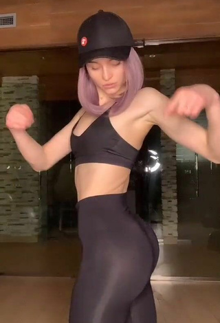 2. Beautiful Zava_ly Shows Butt while doing Fitness Exercises