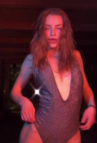 Sexy Zava_ly in Grey Swimsuit