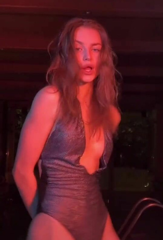 3. Sexy Zava_ly in Grey Swimsuit