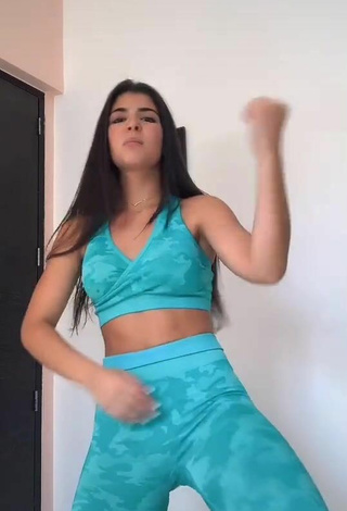 5. Sexy Adriana Daabub in Turquoise Sport Bra