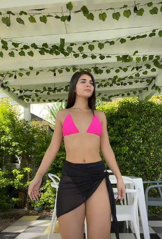 2. Sexy Adriana Daabub in Pink Bikini Top