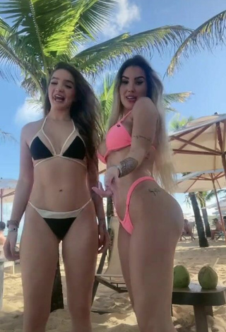 Cute Alannis Proença in Bikini at the Beach