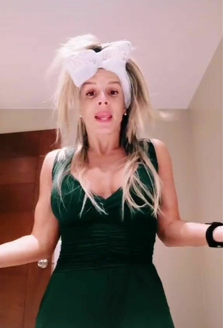 Sexy Alejandra Baigorria Shows Cleavage in Dress