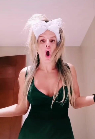 2. Sexy Alejandra Baigorria Shows Cleavage in Dress