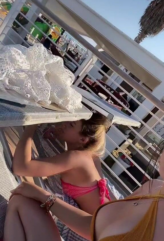2. Sexy Angelica Giustolisi Shows Cleavage in Bikini Top