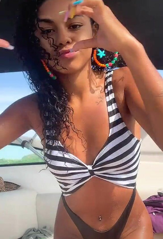 Beautiful Angel Oficial Shows Cleavage in Sexy Swimsuit