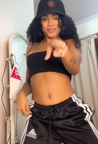 Beautiful Angel Oficial in Sexy Black Crop Top