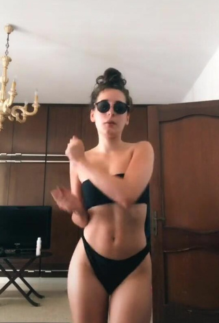 4. Sexy apolline_guer in Black Bikini