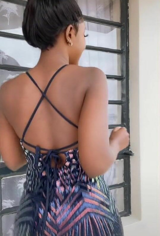 3. Sexy Azziad Nasenya Shows Cleavage in Dress