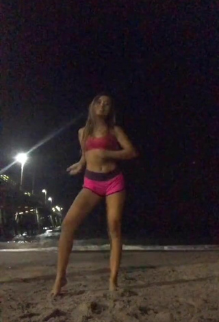 Sexy Alexa Hornshuh in Pink Bikini Top at the Beach