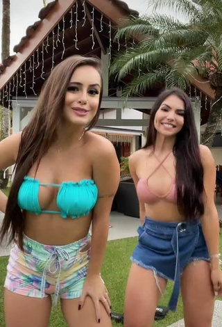 Beautiful Bianca Jesuino in Sexy Turquoise Bikini Top