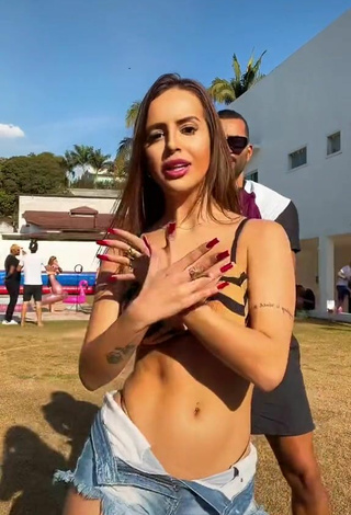 3. Hot Bianca Jesuino in Zebra Bikini Top