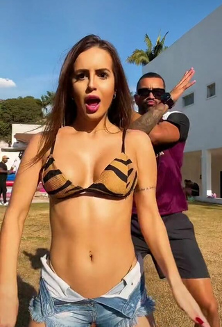4. Hot Bianca Jesuino in Zebra Bikini Top