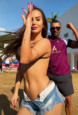 5. Hot Bianca Jesuino in Zebra Bikini Top