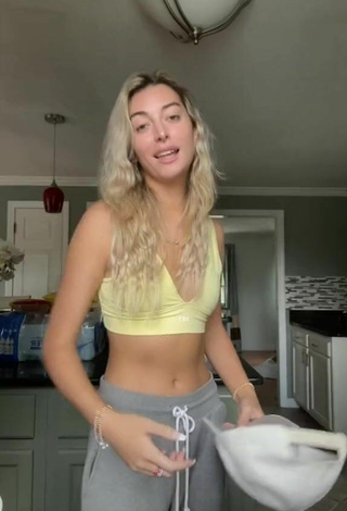 Sexy Brianna LaPaglia Shows Cleavage in Yellow Crop Top