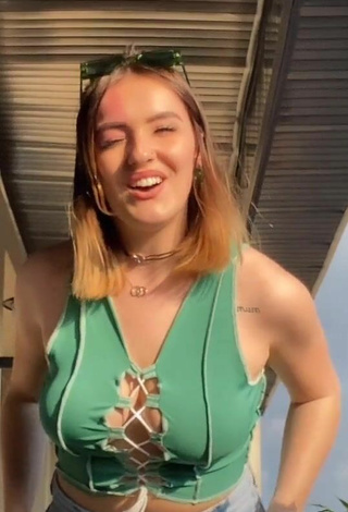 Beautiful Cleemence Blt Shows Cleavage in Sexy Crop Top