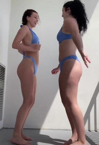 1. Sweetie Eliza Minor Shows Cleavage in Blue Bikini