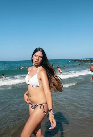 Amazing Esther Martinez Shows Cleavage in Hot Bikini at the Beach