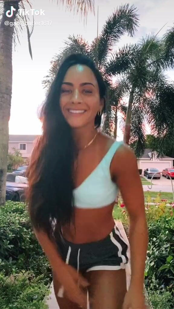 Sexy Gabi Butler in Sport Shorts in a Street sexyfilter