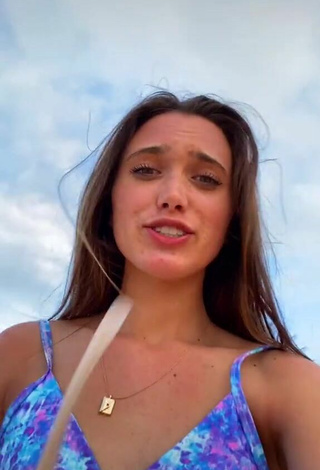 Cute Hannah Meloche Shows Cleavage in Bikini Top at the Beach