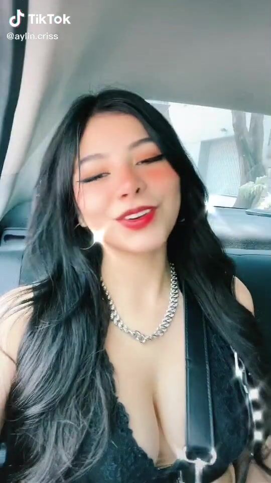 Sexy Aylin Criss Shows Cleavage in a Car sexyfilter