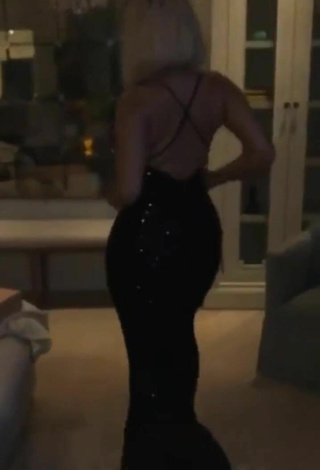 Sexy Bebe Rexha in Black Dress