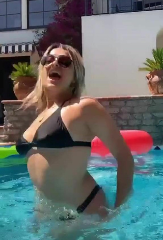 5. Sexy Bebe Rexha in Black Bikini at the Swimming Pool