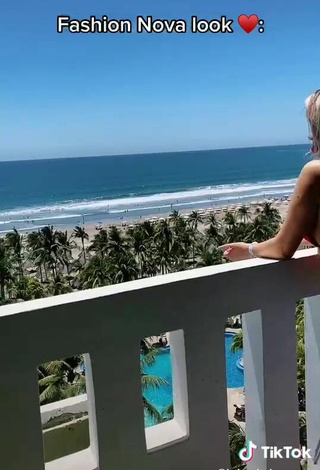 4. Hot Brianda Deyanara Moreno Guerrero in Bikini Top on the Balcony