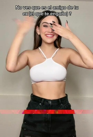 2. Beautiful Brianda Deyanara Moreno Guerrero in Sexy White Crop Top