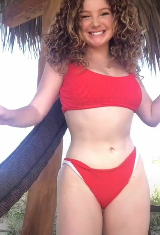Hottie Briggitte Bozzo in Red Bikini