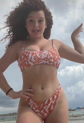 2. Sexy Briggitte Bozzo Shows Cleavage in Bikini at the Beach