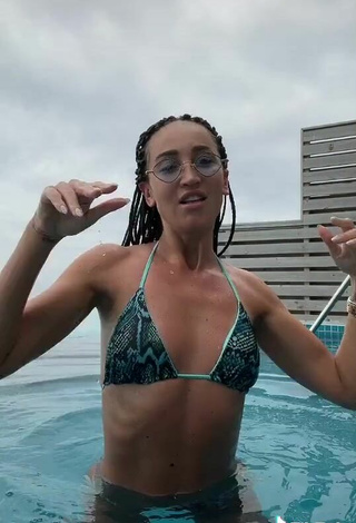 3. Sexy Olga Buzova in Snake Print Bikini Top at the Pool
