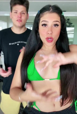 Cute Cinthia Cruz in Green Bikini