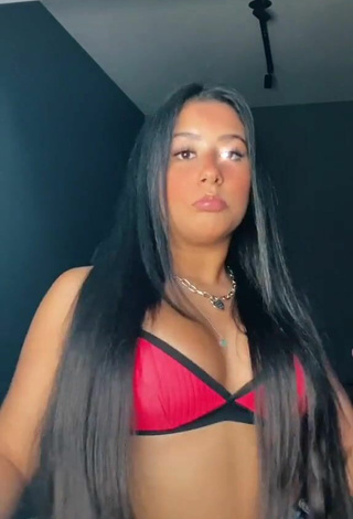 4. Sexy Cinthia Cruz in Red Bikini Top