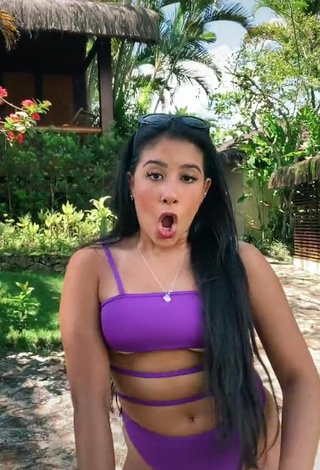 2. Sexy Cinthia Cruz in Violet Swimsuit