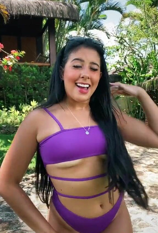 3. Sexy Cinthia Cruz in Violet Swimsuit