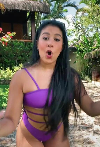 5. Sexy Cinthia Cruz in Violet Swimsuit