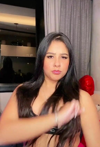 3. Sexy Cinthia Cruz Shows Cleavage in Black Sport Bra