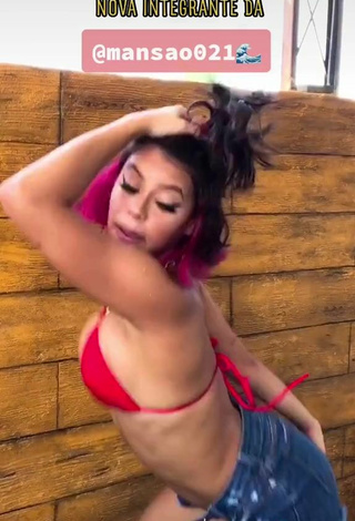 3. Wonderful Maria Clara Garcia Shows Cleavage in Red Bikini Top
