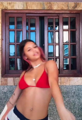 2. Amazing Maria Clara Garcia in Hot Red Bikini Top