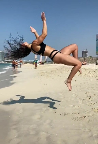 4. Sexy Demi Bagby in Black Bikini at the Beach