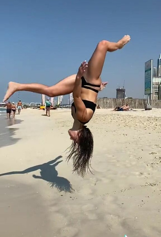 5. Sexy Demi Bagby in Black Bikini at the Beach
