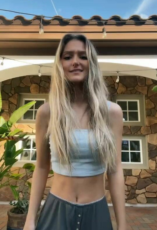 2. Hot Brooklyn Gabby in Grey Crop Top