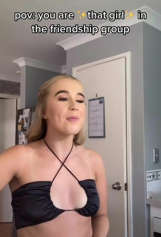 Hot Caitlin Cummins in Black Bikini Top