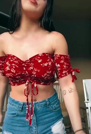 5. Hot Caleigh Hayes in Red Crop Top