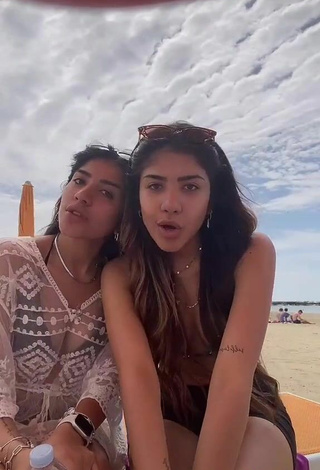 3. Sexy Cassandra Tejada in Bikini Top at the Beach