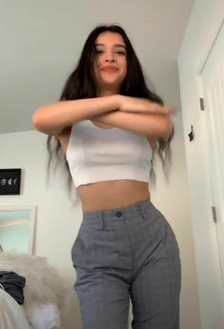 4. Sexy DamnitsLunaa in White Crop Top